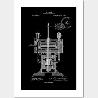 Tesla Oscillator Earthquake Machine Patent 1894 Posters and Art